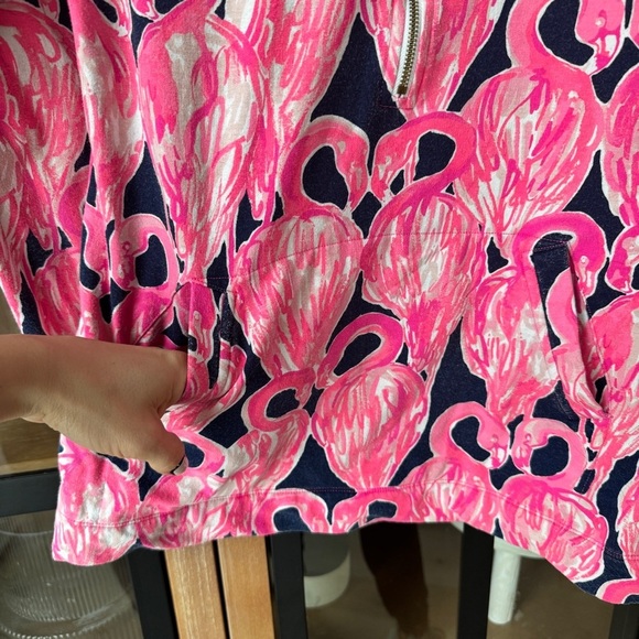 Lilly Pulitzer Zip up Jacket Skipper Popover Flamingo print Resortwear active - Picture 5 of 10